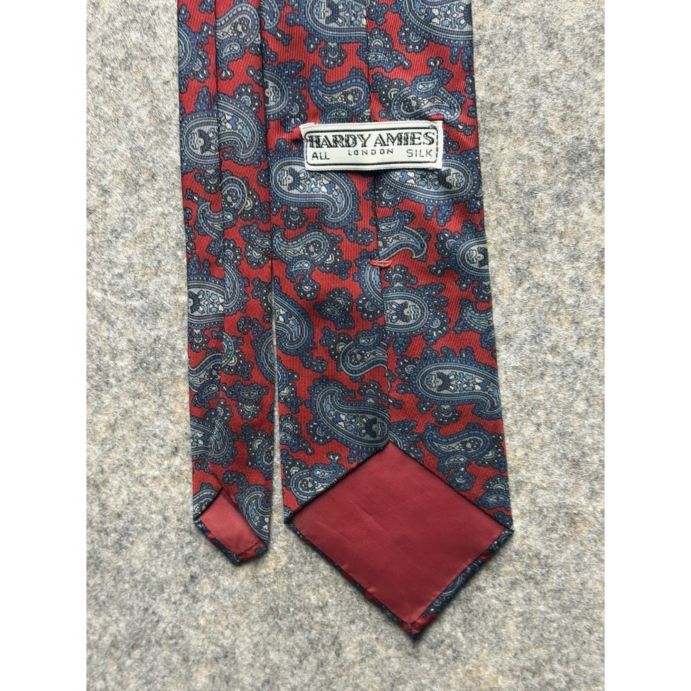 NeckTie‎ Red Cashmere Color Men's Neck Tie - Picture 4 of 6